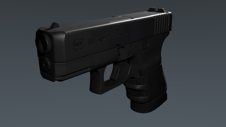 Glock 30 High Poly preview image 1